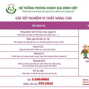 Gói Xét Nghiệm Vi Chất Nâng Cao