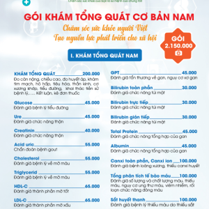 Gói Khám Tổng Quát Cơ Bản Nam