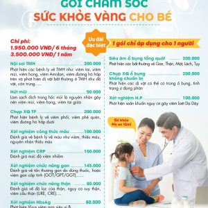 Gói chăm sóc sức khỏe bé 1 năm