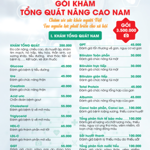 Gói Khám Tổng Quát Nâng Cao Nam